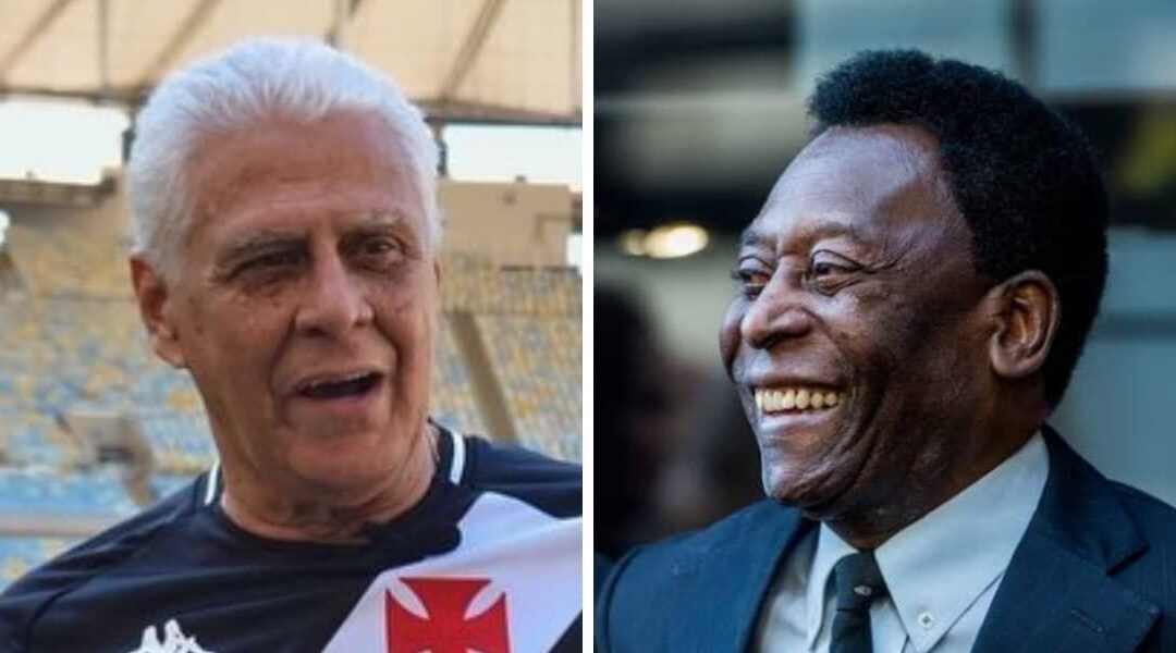 PELÉ E ROBERTO DINAMITE, GIGANTES DO FUTEBOL